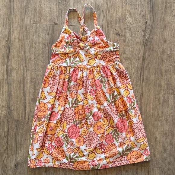 Tommy Bahama Kids Floral Dress in Pink and Orange - Picture 1 of 3